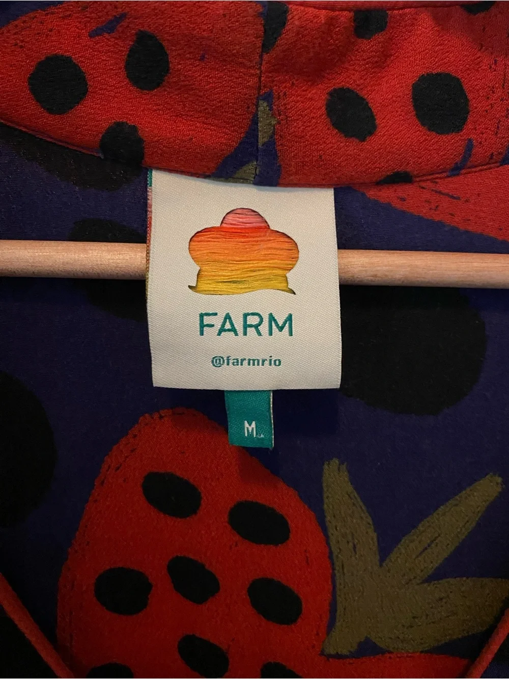 Farm Rio Heartberry Maxi Dress in Sz M - Picture 4 of 5